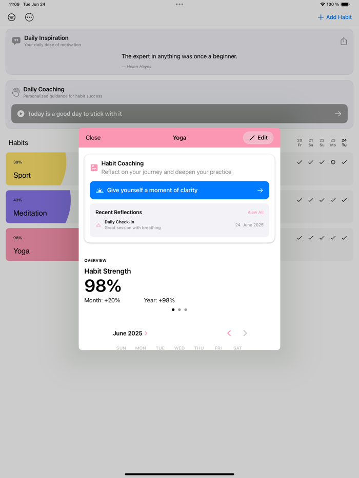 Positive Habit Streaks