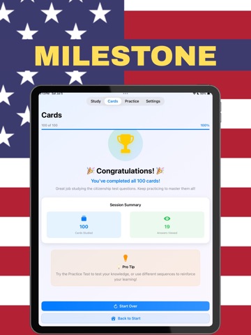 Citizenship Test Preparation iPad screenshot