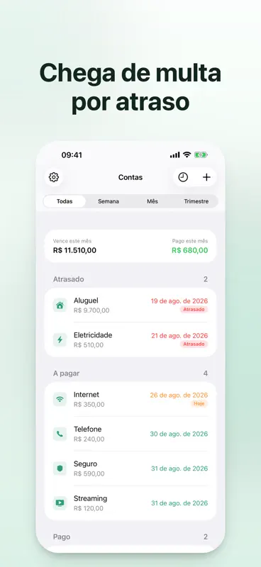 Bill Reminder: Contas a Pagar screenshot 1 of 7