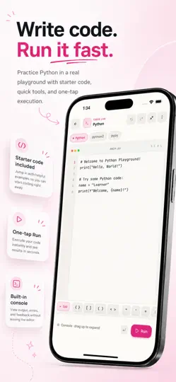 Captura de pantalla de Learn Python Coding With AI en iPhone 4