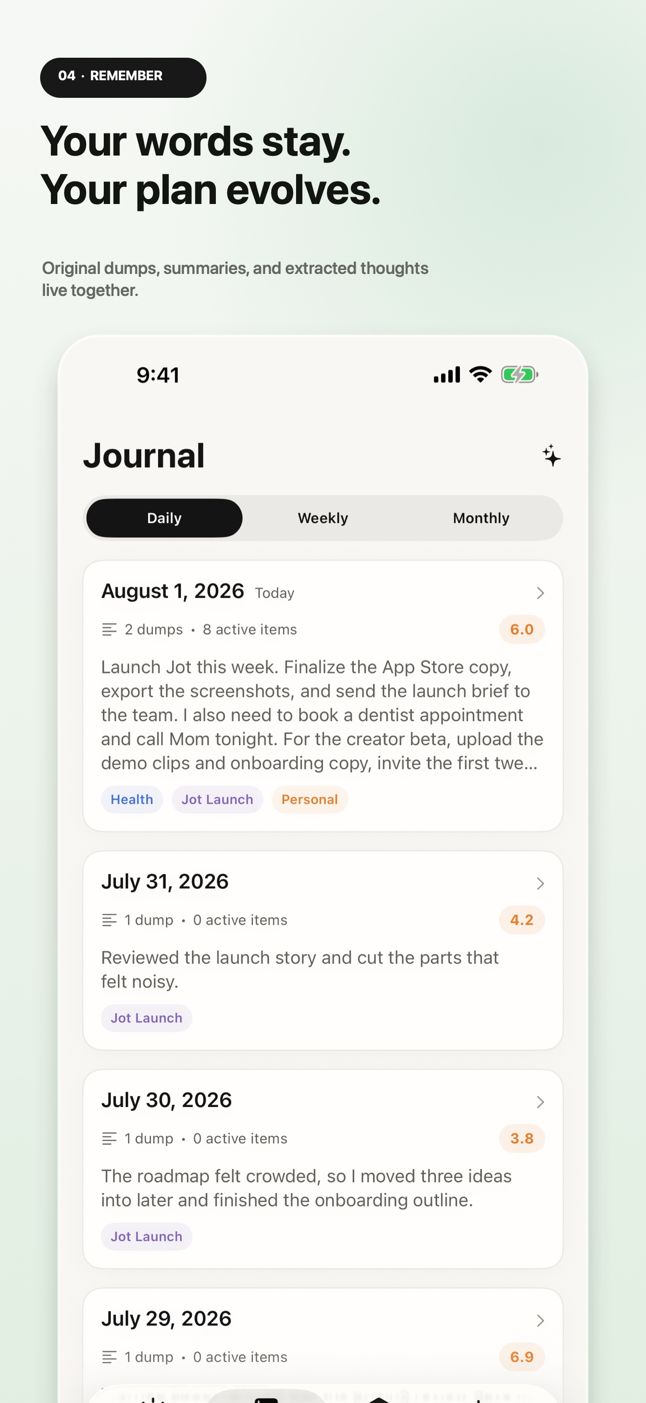 Jot: Clear Your Mind screenshot 4