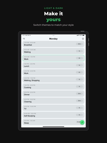 Daily Planner: Routine & Tasks iPad screenshot