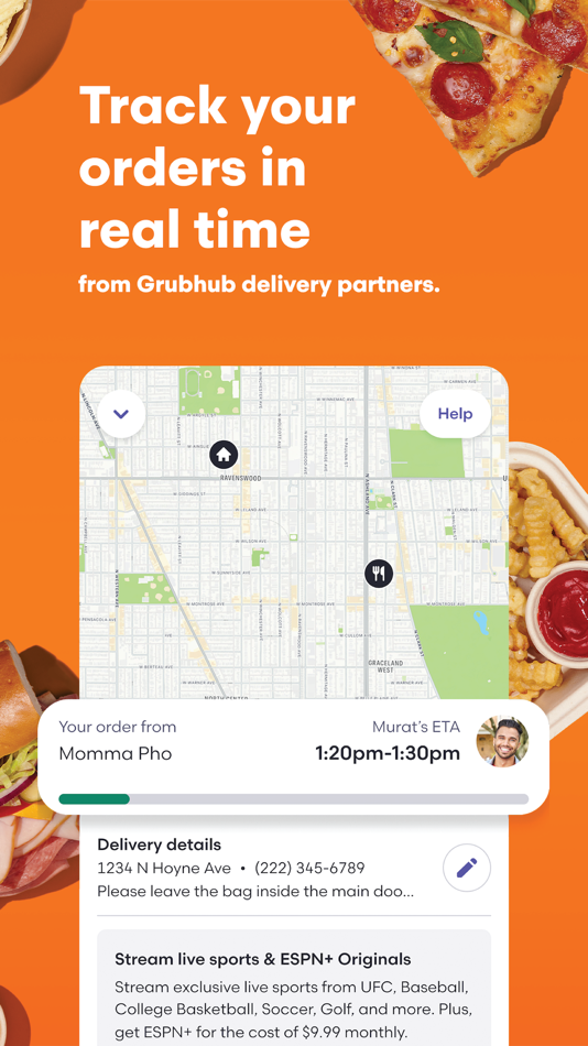 #5. Grubhub: Food Delivery (iOS) 由: GrubHub.com