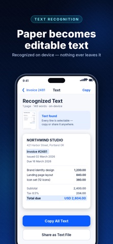 Scan & Sign PDF Scanner iPhone screenshot