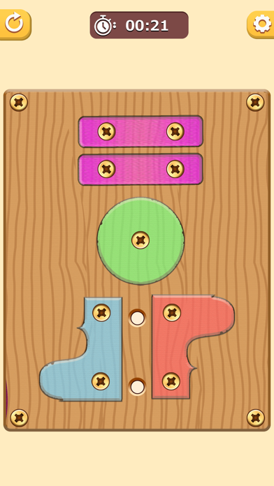 Wood Nut Bolt Screw Puzzle Screenshot