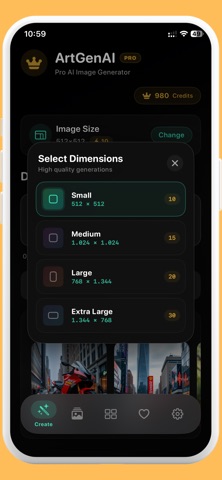 ArtGenAI: AI Art Generator Pro iPhone screenshot
