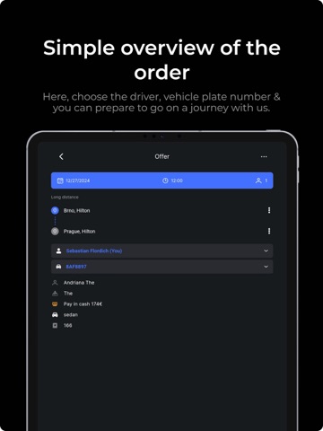 Mytripliner iPad screenshot