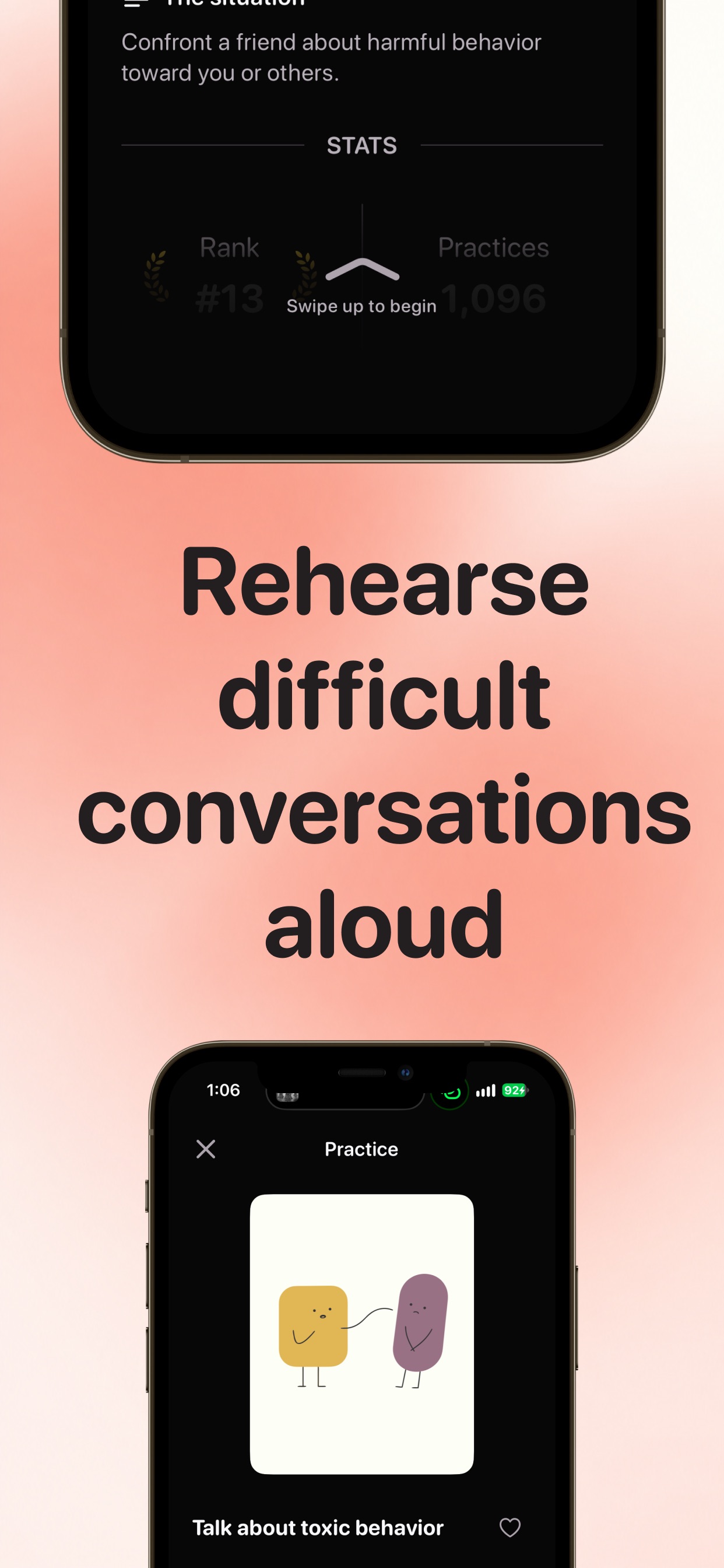 Screenshot 2 of Unsaid: Conversation Practice