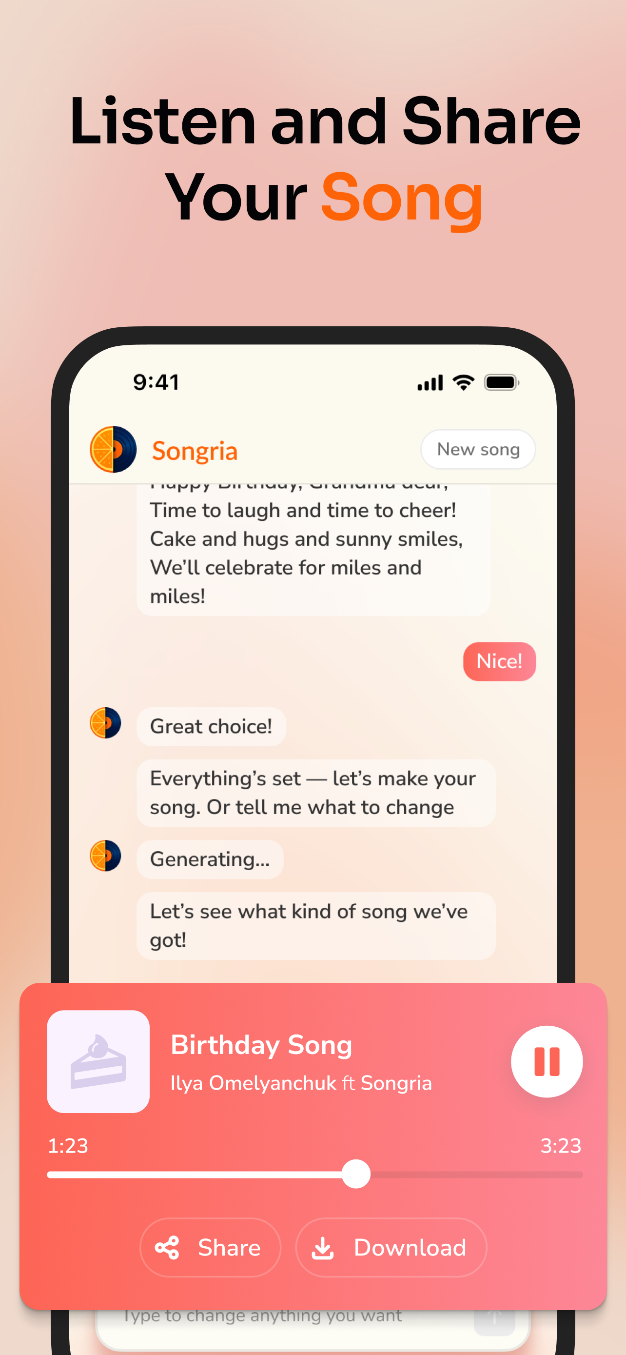 Songria — AI Song Generator screenshot 4