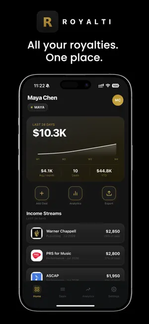 Royalti: Music Royalty Tracker screenshot 1