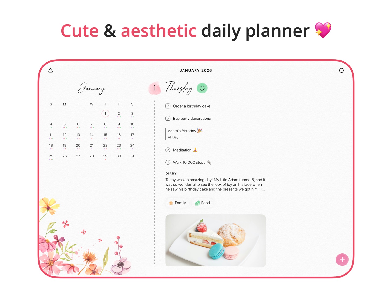 2026 Planner & Agenda - Floret ipad screenshot 1