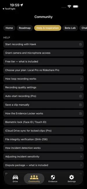 Hawk: Dashcam & Drive Recorder screenshot 3