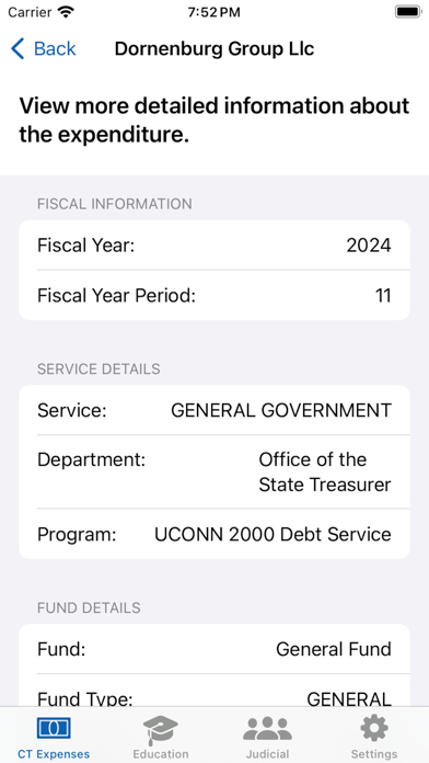 CT State Expenses Screenshot