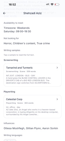 Writer Match iPhone screenshot