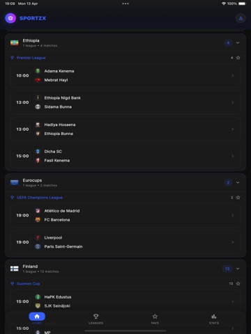 SportzX : Live Score iPad screenshot 1