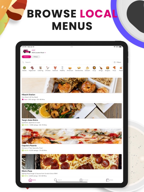 Mealeo: Takeout & Delivery iPad screenshot 2 - Food & Drink app