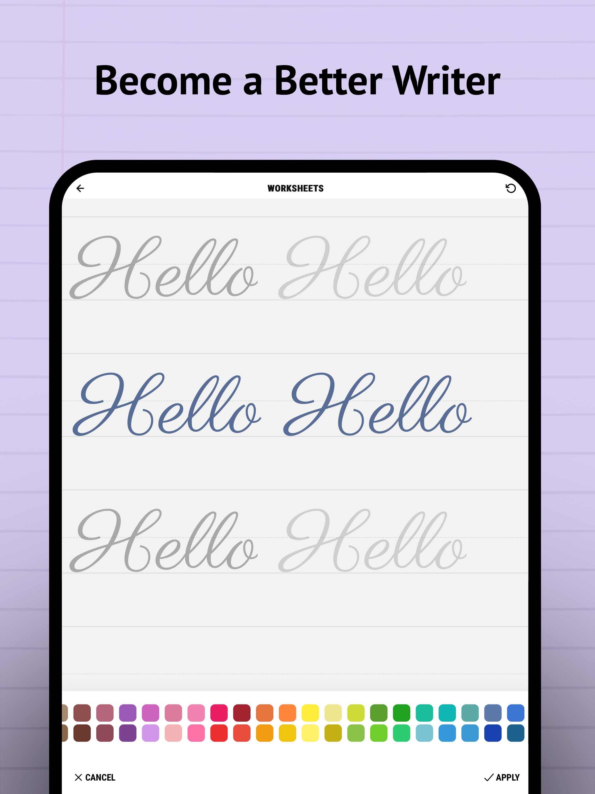 Calligraphy Practice • Cursive