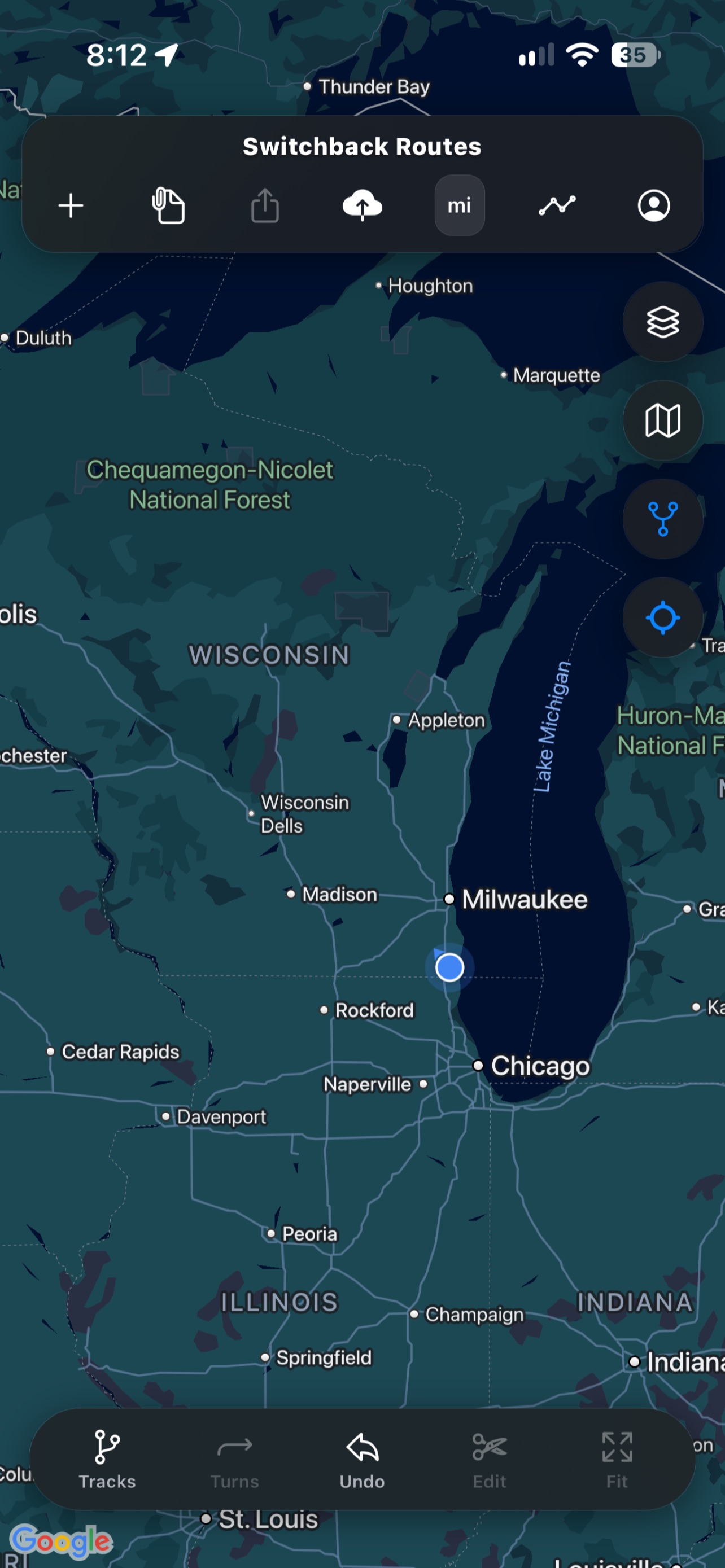 Screenshot 1 of Switchback Routes