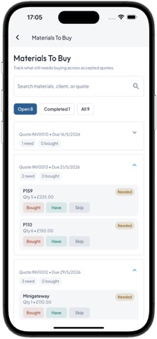 Virgol Invoicing for Tradesmen screenshot