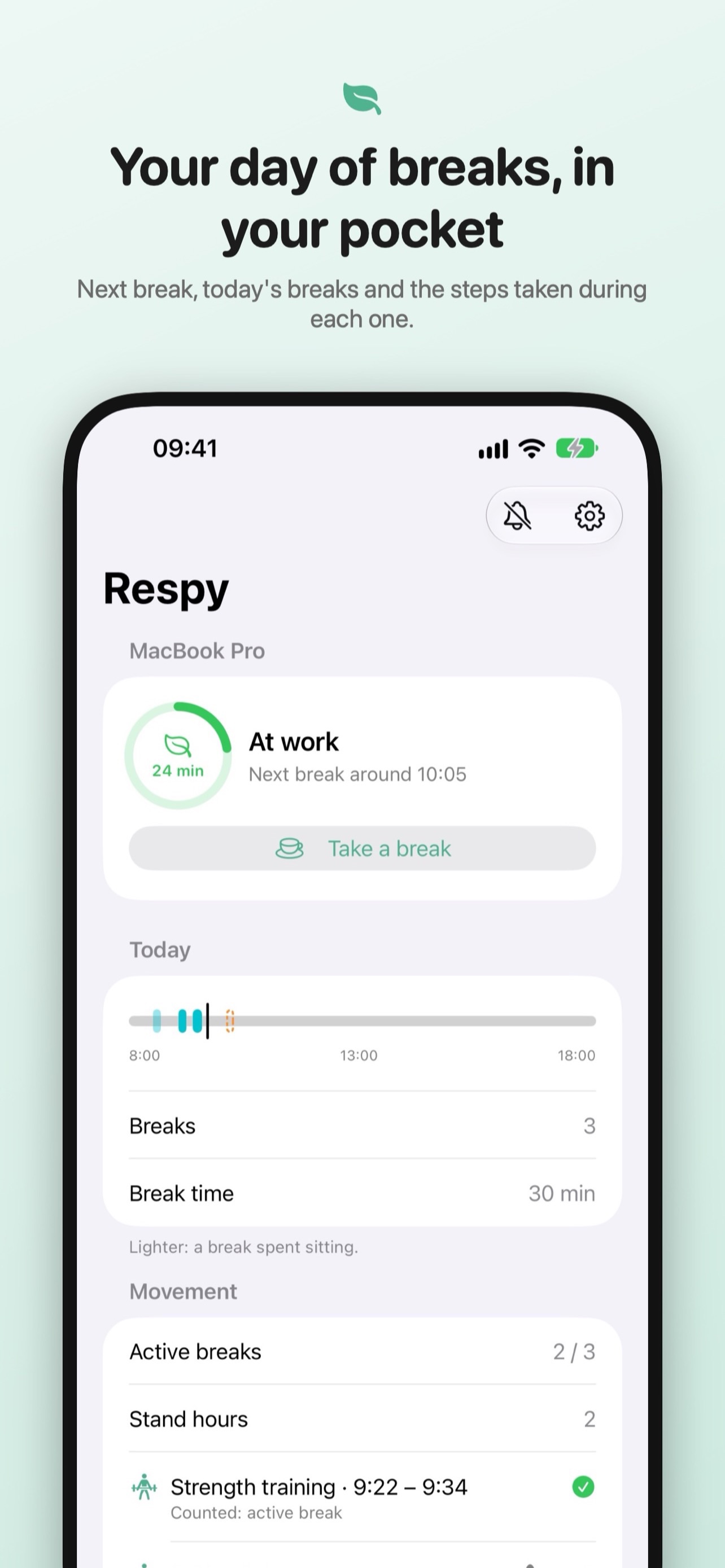 Screenshot 2 of Respy – Smart Break Reminder