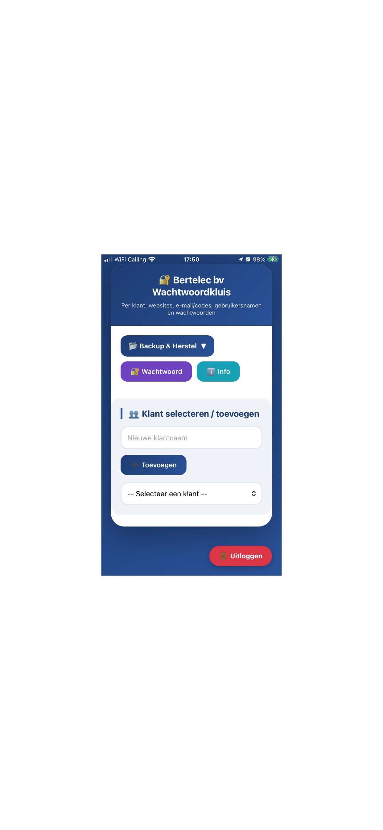 Wachtwoordkluisapp screenshot 3