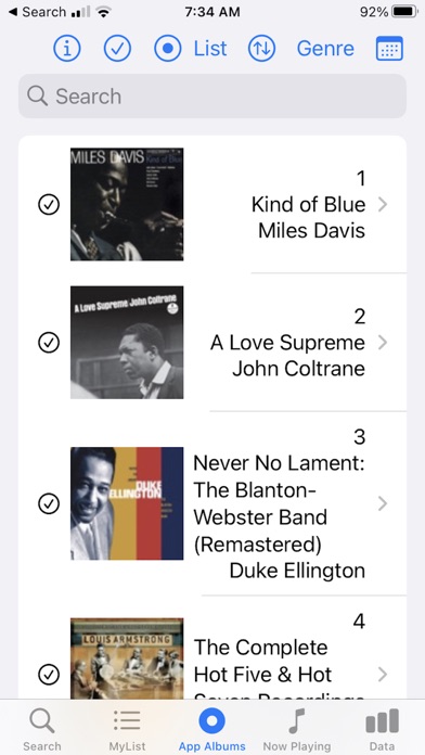 Album Appreciation Screenshot
