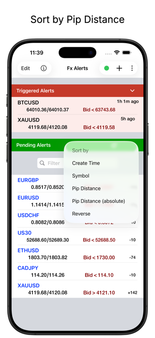 Forex Price Alerts Screenshot 5 of 8