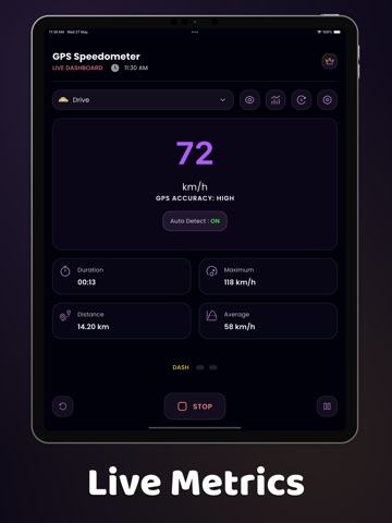 Easy GPS Speedometer ipad screenshot 4