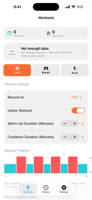 NorthPace: HIIT & Breath screenshot 1