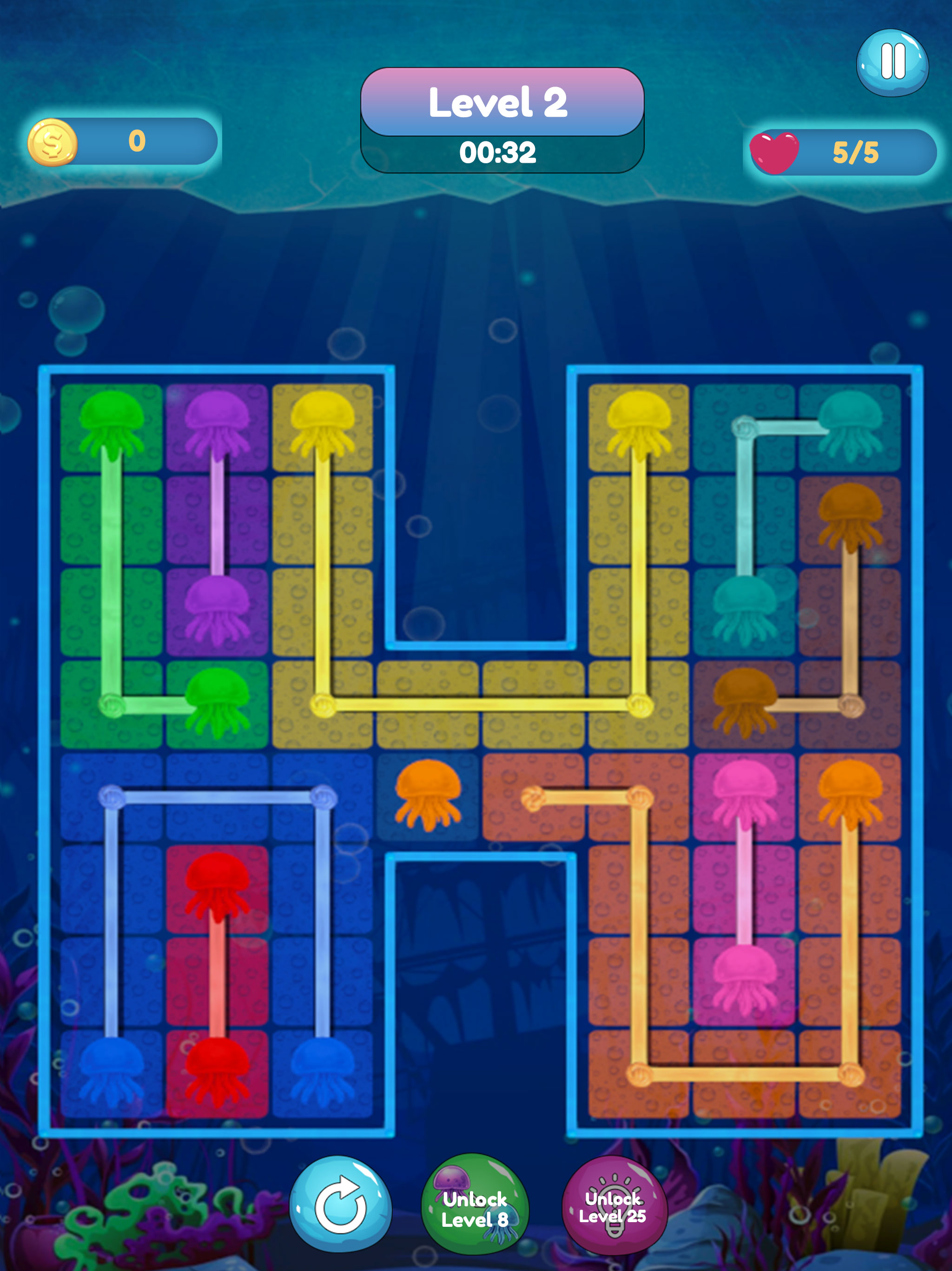 Ocean Flow: Connect Puzzle