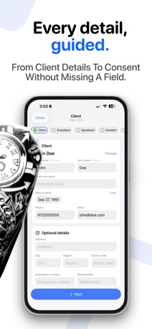 Tattoo Consent Forms: InkForm iPhone screenshot