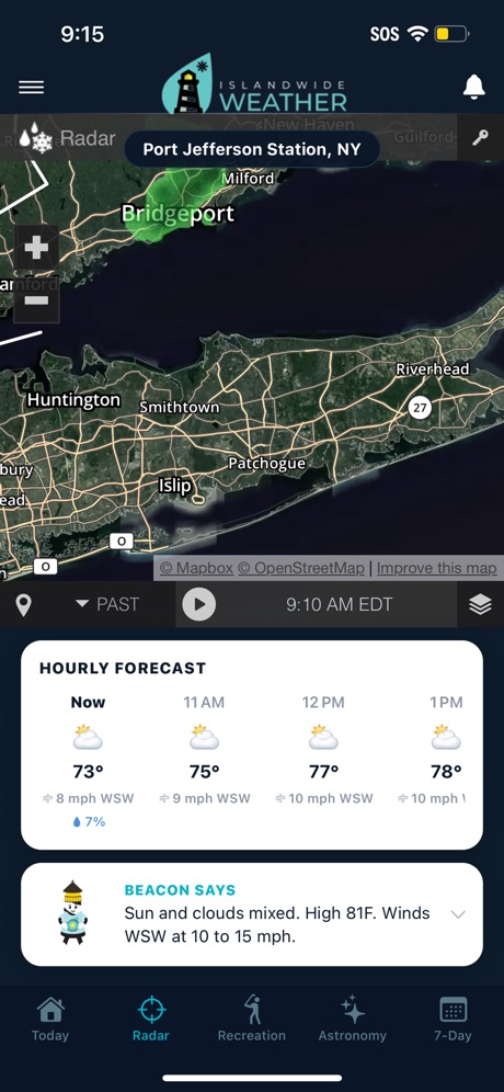 Islandwide Weather App Store screenshot 6, no headline. Solid background.