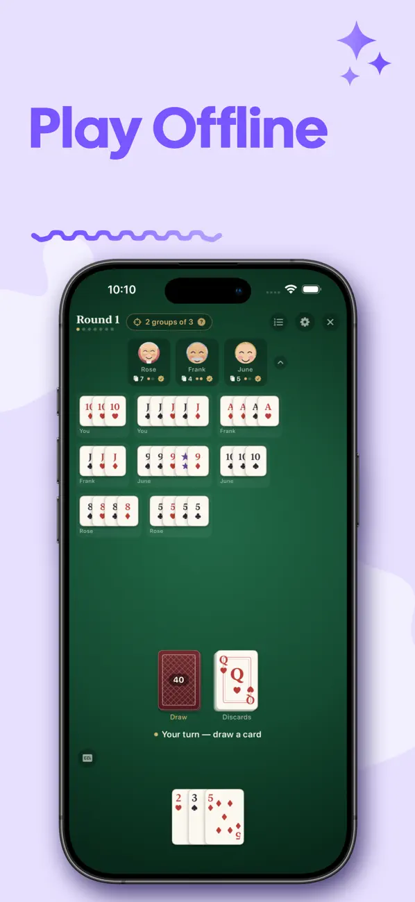 Screenshot #1 pour Progressive Gin: Rummy Cards