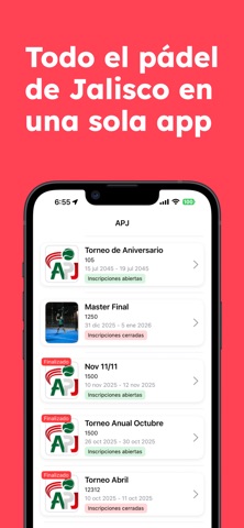 Padel APJ iPhone screenshot