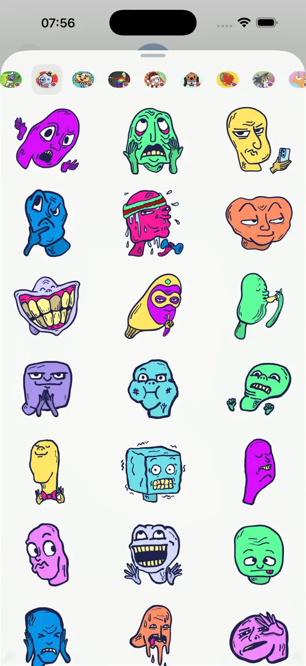Screenshot #1 pour Bizarre Face Stickers