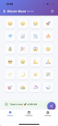Bitcoin Mood Tracker & Journal screenshot