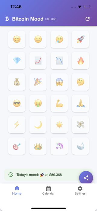 Bitcoin Mood Tracker & Journal Screenshot 2 of 5