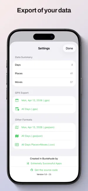 Moves - daily log screenshot 2