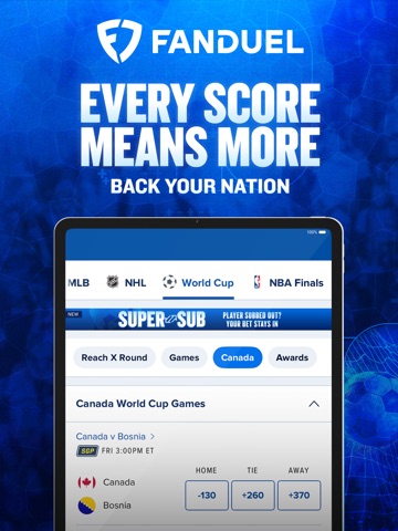FanDuel Sportsbook and Casino iPad screenshot 1