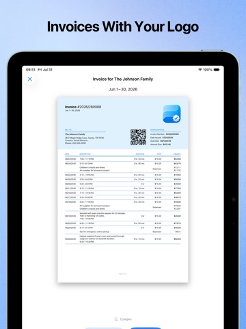 WorkHourly: Work Hours Tracker iPad screenshot