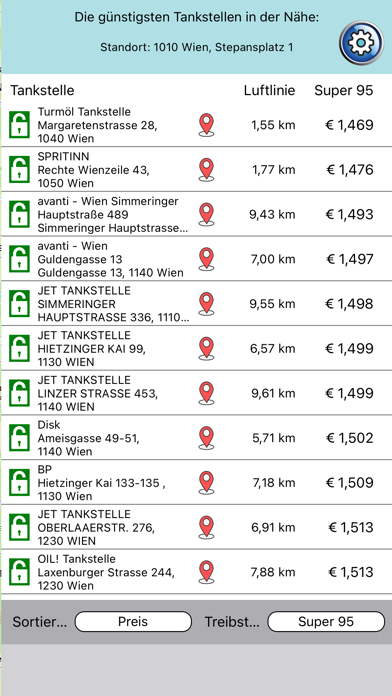 Günstig tanken in Österreich Screenshot