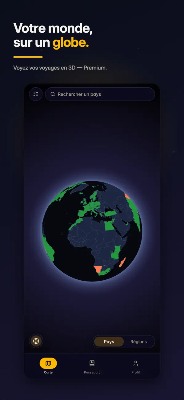 Screenshot #2 pour been — carte des pays visités