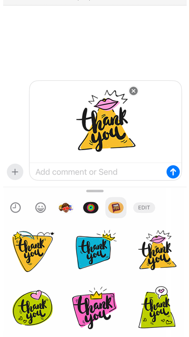 Thank You Stickers Set Screenshot