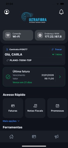 UltraFibra Internet screenshot