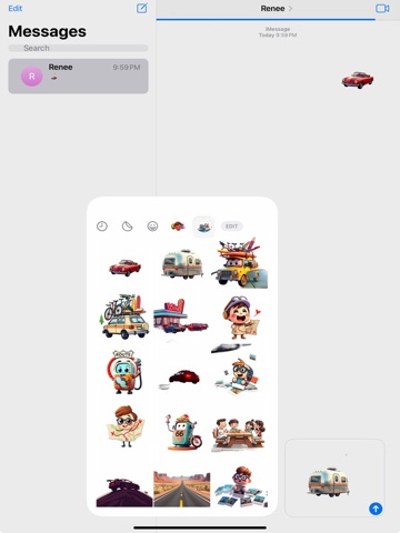 Road Trip Adventures Stickers iPad screenshot
