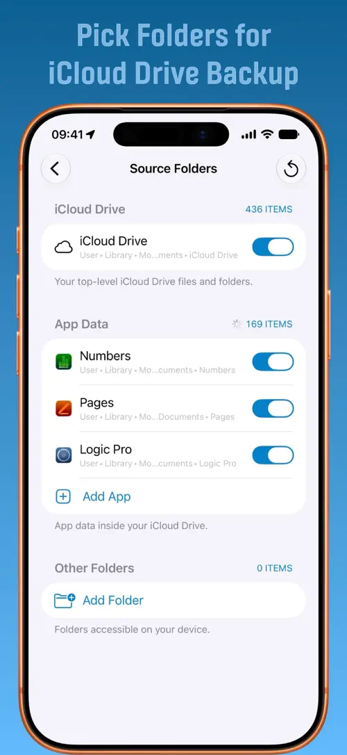 Schermata di Parachute Backup Mobile 3