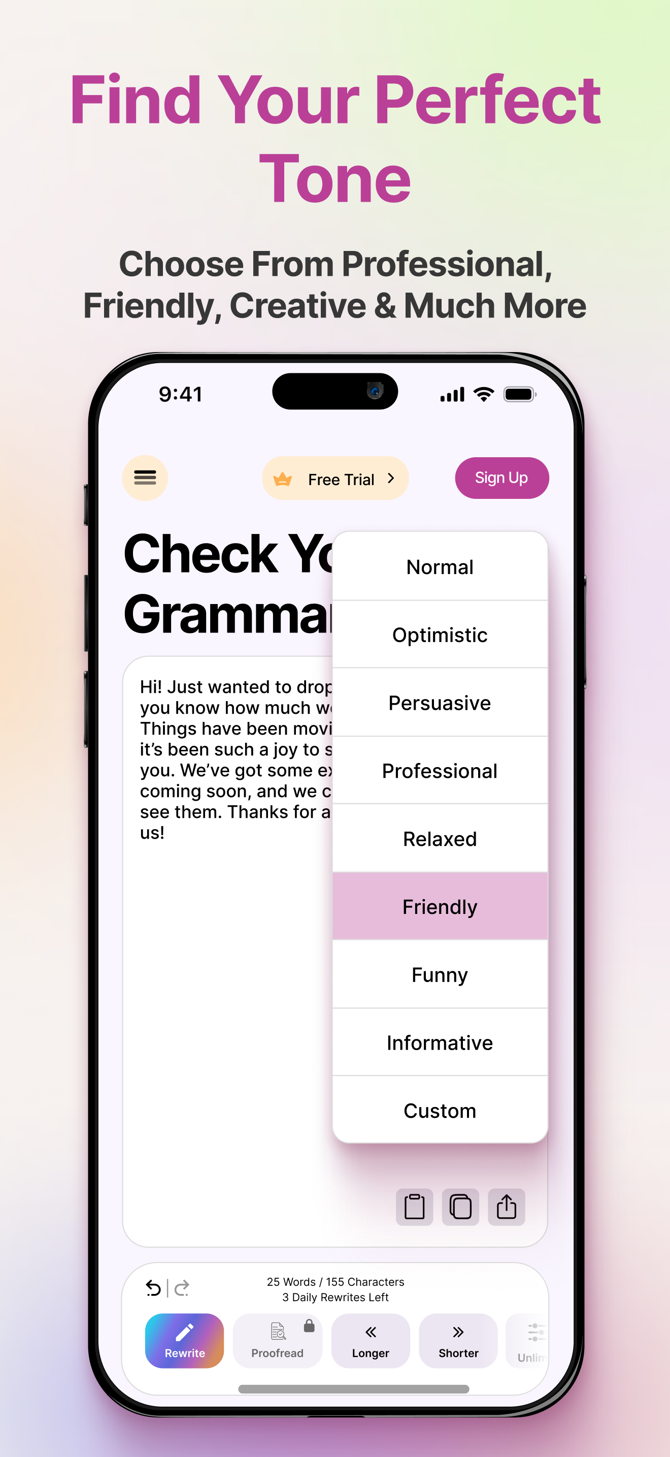 Rewrite with AI: Grammar Check screenshot 3