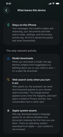 PrivacyLLM - On device AI Screenshot 5 of 5