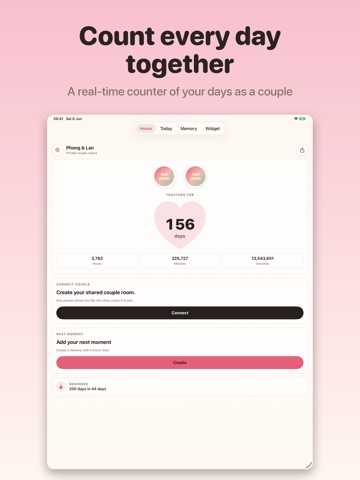 LovyDays: Couple Day Counter iPad screenshot