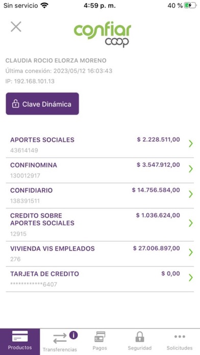 Confiar Móvil Screenshot